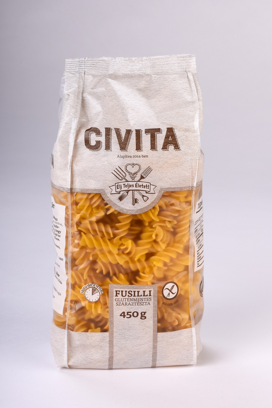 CIVITA Kukoricatészta Fusili 450g